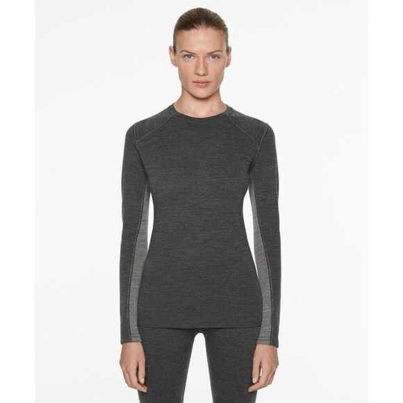 Oysho Womens Top Shirt M Medium Gray Performance Merino wool blend 2156/614 NWT - Picture 1 of 14